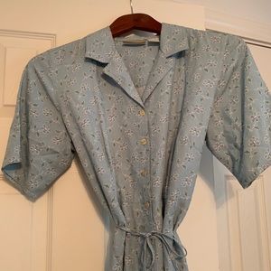 Vintage blue floral dress